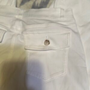 SPANX White Wide Leg Jeans with button back pockets size m